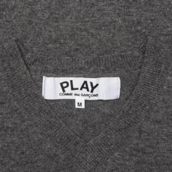 Gold Heart Sweater - Grey -Urban Fashion Sales comme des garcons play gold heart sweater grey 2