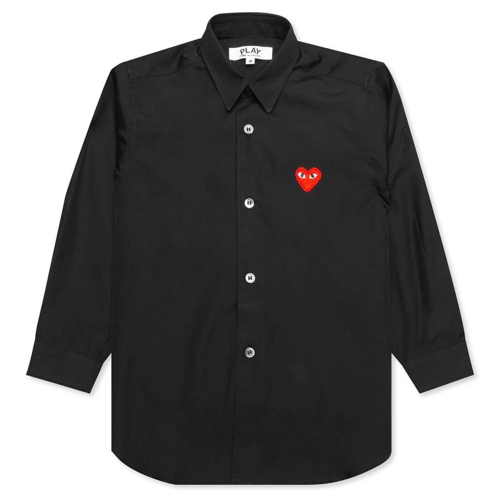 Kid's Button Up Shirt - Black 1 Kid's Button Up Shirt - Black