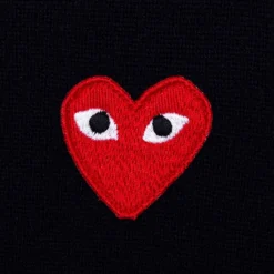 Knit Cardigan Red Heart - Navy -Urban Fashion Sales comme des garcons play knit cardigan red heart navy 3