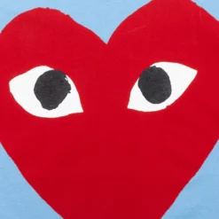 Pastelle Women's Red Logo T-Shirt - Blue -Urban Fashion Sales comme des garcons play pastelle womens red logo t shirt blue 3