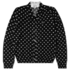 Polka Dot Cardigan Black Heart - Black