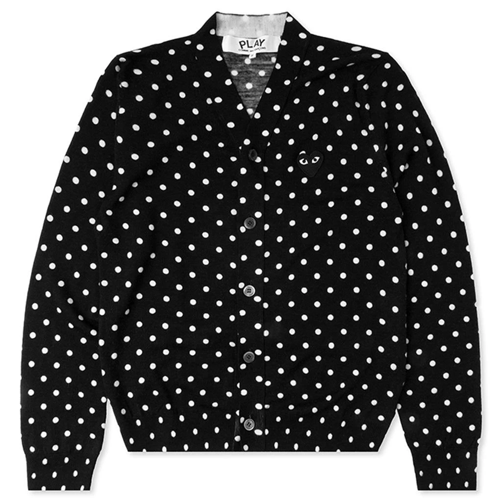Polka Dot Cardigan Black Heart - Black 1 Polka Dot Cardigan Black Heart - Black