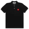 Women's Red Emblem Polo Tee - Black