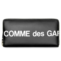 Comme Des Garcons SA0111 Huge Logo Leather Wallet - Black
