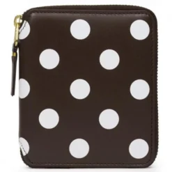 Comme Des Garcons Polka Dots Wallet - Brown