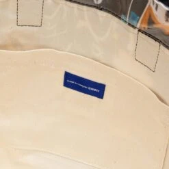 Comme Des Garcons SHIRT X Futura Wide Tote Bag - Black 9 Comme Des Garcons SHIRT X Futura Wide Tote Bag - Black -Urban Fashion Sales comme des garcons shirt x futura wide tote bag black w28610 1 os 5