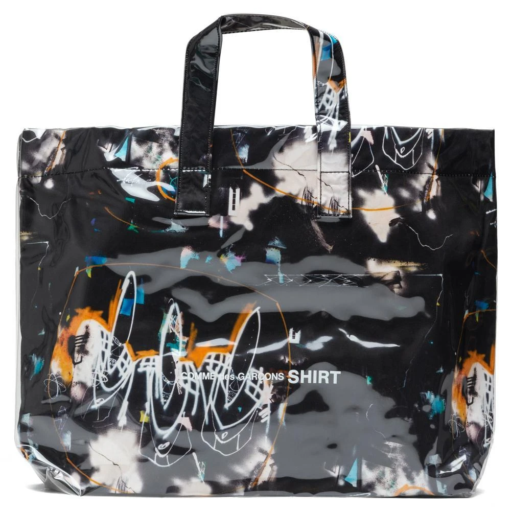 Comme Des Garcons SHIRT X Futura Wide Tote Bag - Black 1 Comme Des Garcons SHIRT X Futura Wide Tote Bag - Black