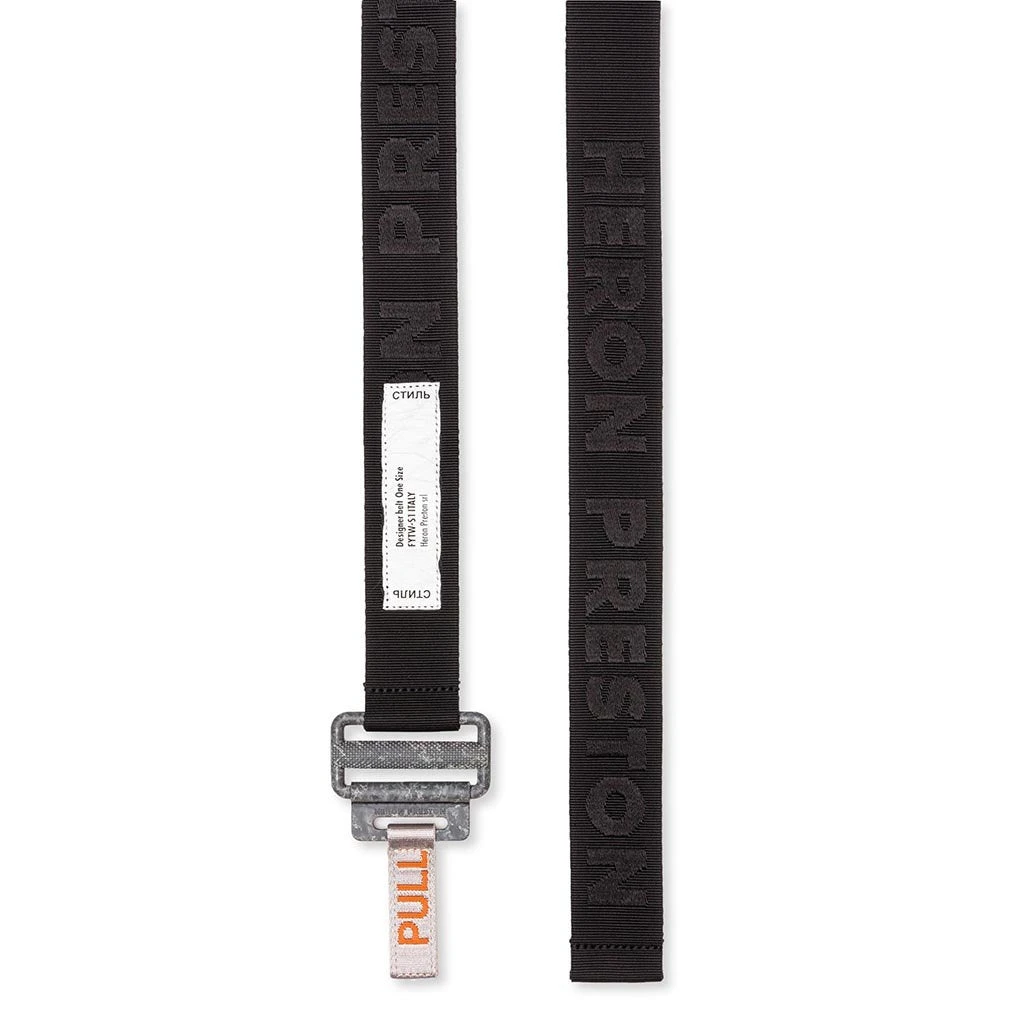 Gros Tape Belt Colored Buckle - Black/Concrete 2 Gros Tape Belt Colored Buckle - Black/Concrete - Image 2