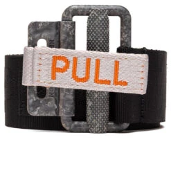 Gros Tape Belt Colored Buckle - Black/Concrete