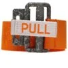 Gros Tape Belt Colored Buckle - Orange/Concrete