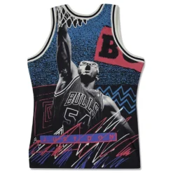Just Don 'Chicago Bulls' Sublimated Jersey - Pattern Black -Urban Fashion Sales just don chicago bulls sublimated jersey pattern black 5