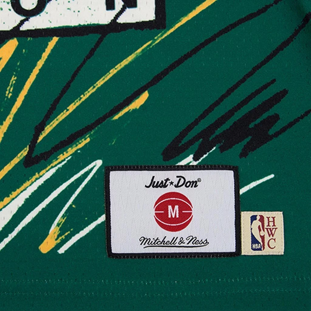 Just Don 'Seattle Supersonics' Sublimated Jersey - Pattern Kelly Green 3 Just Don 'Seattle Supersonics' Sublimated Jersey - Pattern Kelly Green - Image 3
