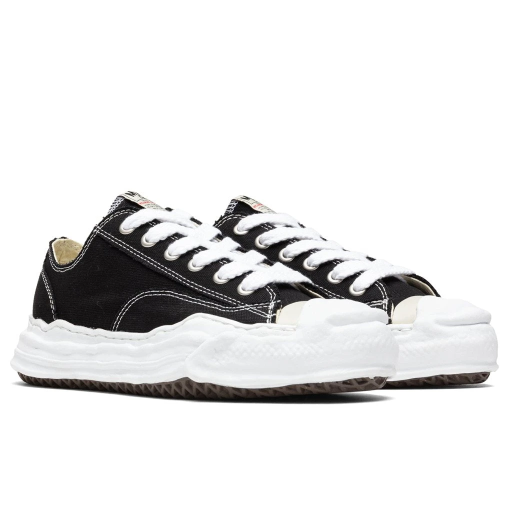 Hank Low OG Sole Toe Cap Canvas Sneaker - Black 2 Hank Low OG Sole Toe Cap Canvas Sneaker - Black - Image 2