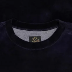 Velour Crew Neck Tee L/S - Navy -Urban Fashion Sales needles velour crew neck tee ls navy 3