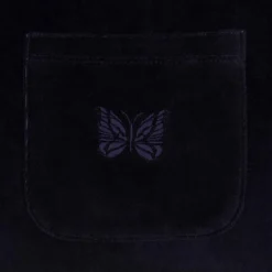 Velour Crew Neck Tee L/S - Navy -Urban Fashion Sales needles velour crew neck tee ls navy 4