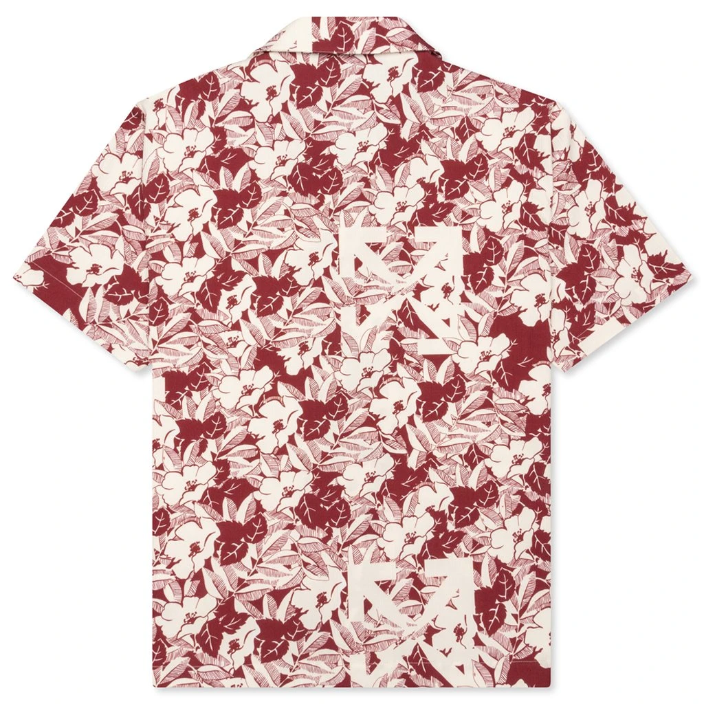 Floral Holiday Shirt - All Over Red 4 Floral Holiday Shirt - All Over Red - Image 4