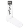 Palm Angels Side Desert Logo Socks - White/Black