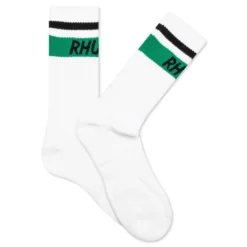 Rhude Mod Stripe Socks - White