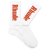 Rhude RH Vertical Print Socks - White/Red