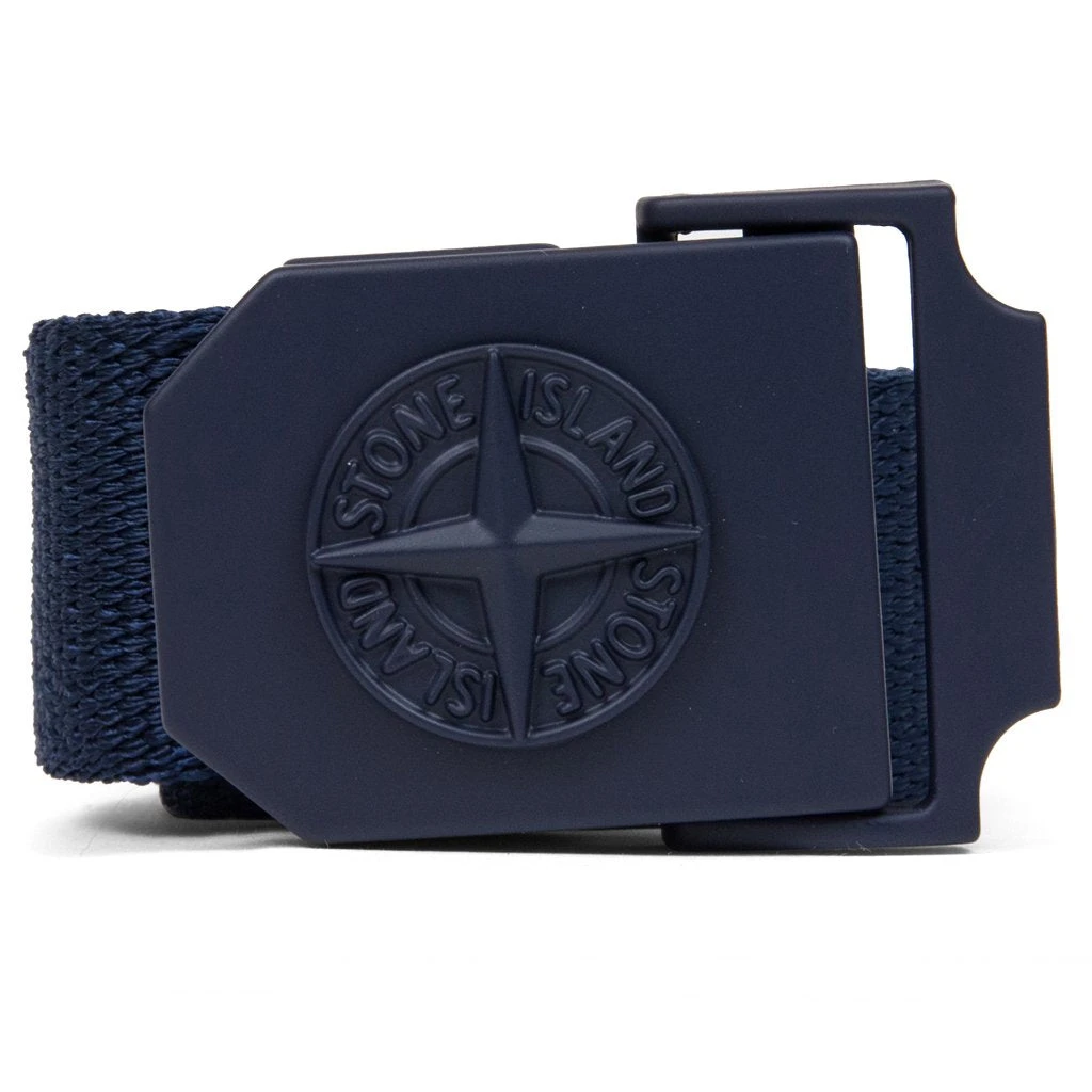Stone Island Woven Logo Belt - Ink Blue 1 Stone Island Woven Logo Belt - Ink Blue