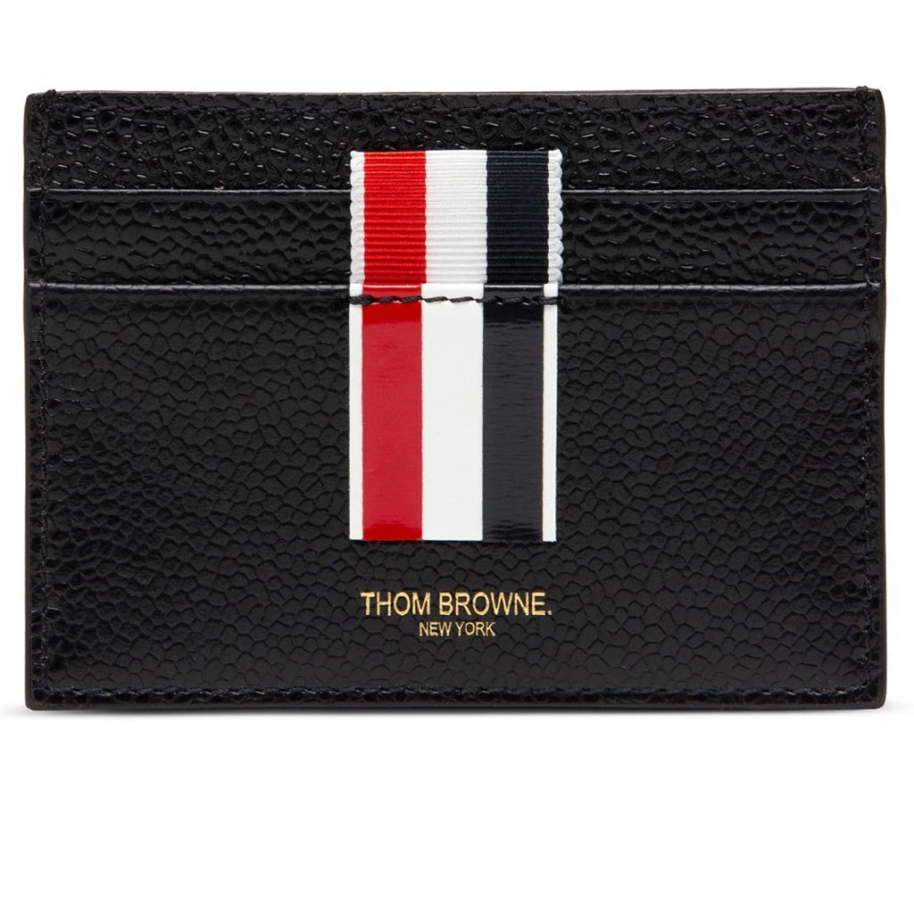 Intarsia Stripe Single Card Holder -Black 1 Intarsia Stripe Single Card Holder -Black