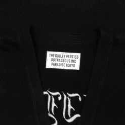 Classic Cardigan 'Type 2' - Black -Urban Fashion Sales wacko maria classic cardigan type 2 black 3