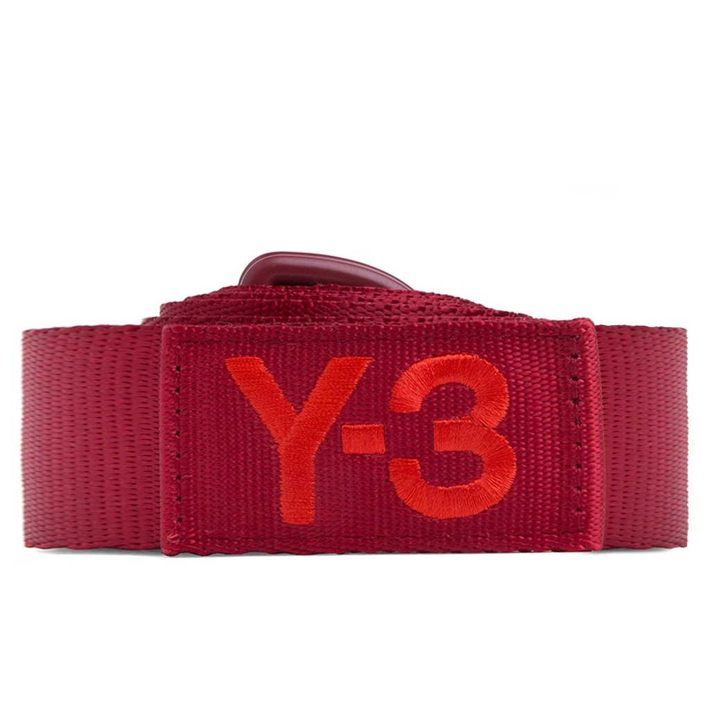 Y-3 Logo Belt - Rust Red 1 Y-3 Logo Belt - Rust Red